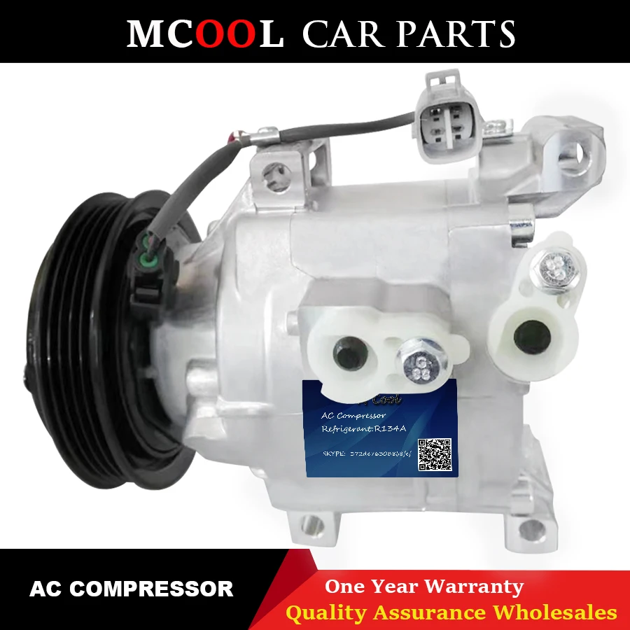 

For Toyota Echo 2000-05 1.5L AC Compressor 8831052080 88310-52080 8831052351 88310-52351 8832052010 88320-52010 8832052040