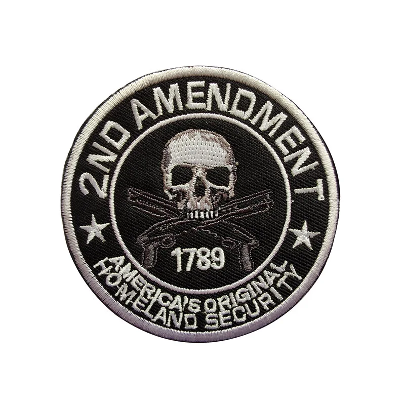 2nd Amendment American Soriginal Homeland Security Embroidered Badge Hook and Loop Bag Outdoor Patches 1789 Clothes Stickers