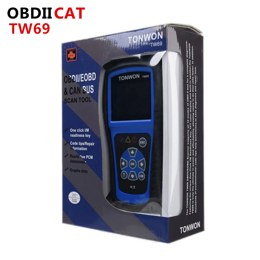 

NEWEST OBD2 Car Code Reader TONWON TW69 OBDII Auto Diagnostic Tool For Check Car Engine Same Function With AL519