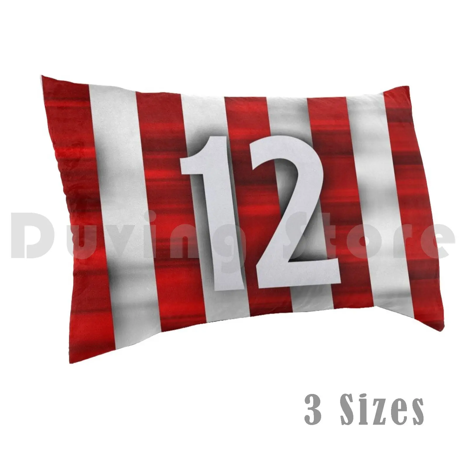 Red And White Team Pillow Case Printed 50x75 Team Football Fans Sport Sports Number Fashion Athletic