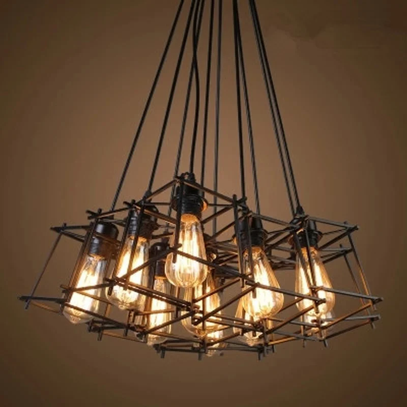 

Industrial Loft Vintage pendant lights Personality Wrought Iron lights nordic eedison lamp cage lamp lighting fixtures