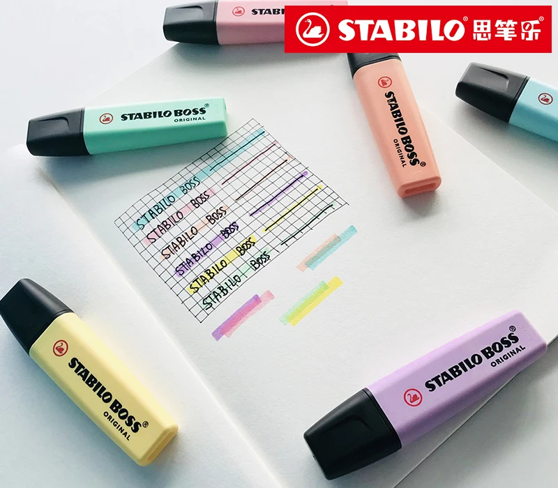 STABILO BOSS ORIGINAL Pastel Highlighter Pens and Text Markers Technology