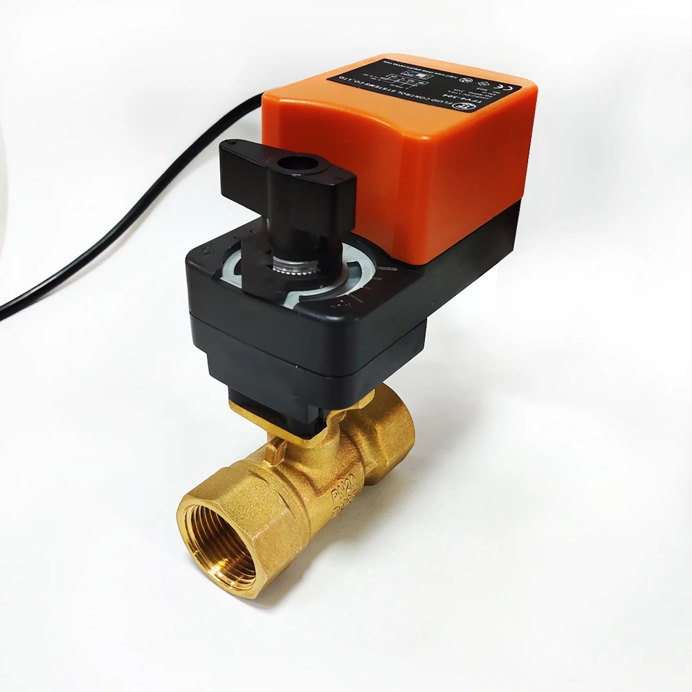 1'' Modulating Valve AC/DC24V 0-10V  for flow regulation or on/off, proprotion control water valve used for flow adjustment