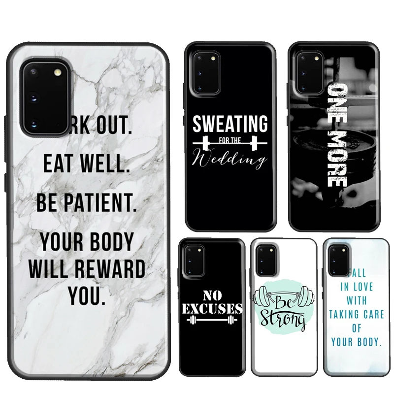 Workout Motivation fitness Gym Phone Case For Samsung S10 Plus S8 S9 S20 FE S22 S21 Ultra Note 10 Plus Note 20 Ultra