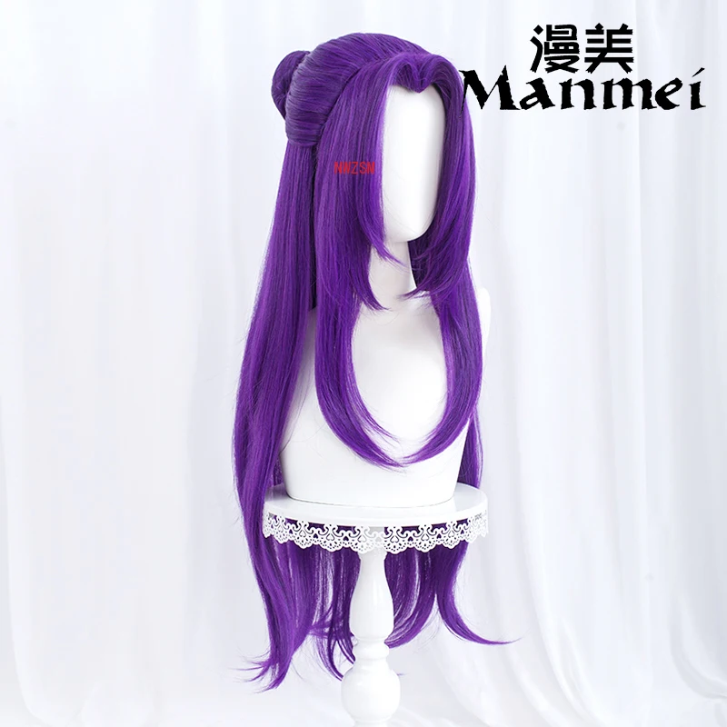 2020 Game LOL Spirit Blossom Wig Costume Cassiopeia Du Couteau Cosplay Wigs The Serpent's Embrace Purple Long Hair