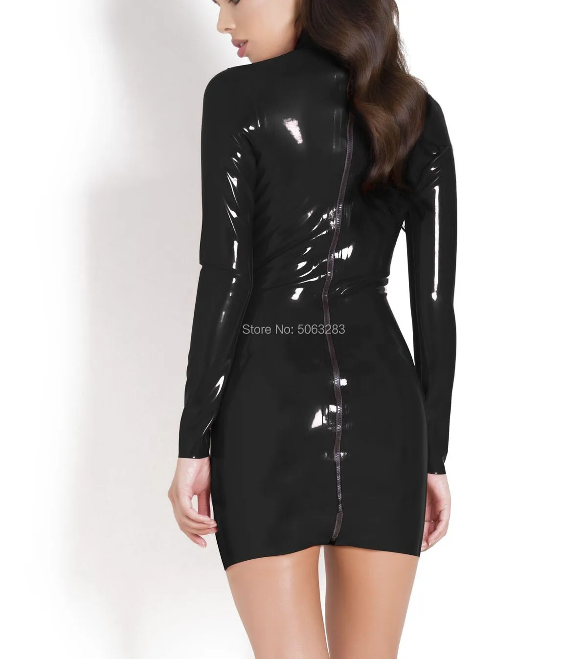 DAMEN LATEXKLEID SOMMERKLEID LANGARM