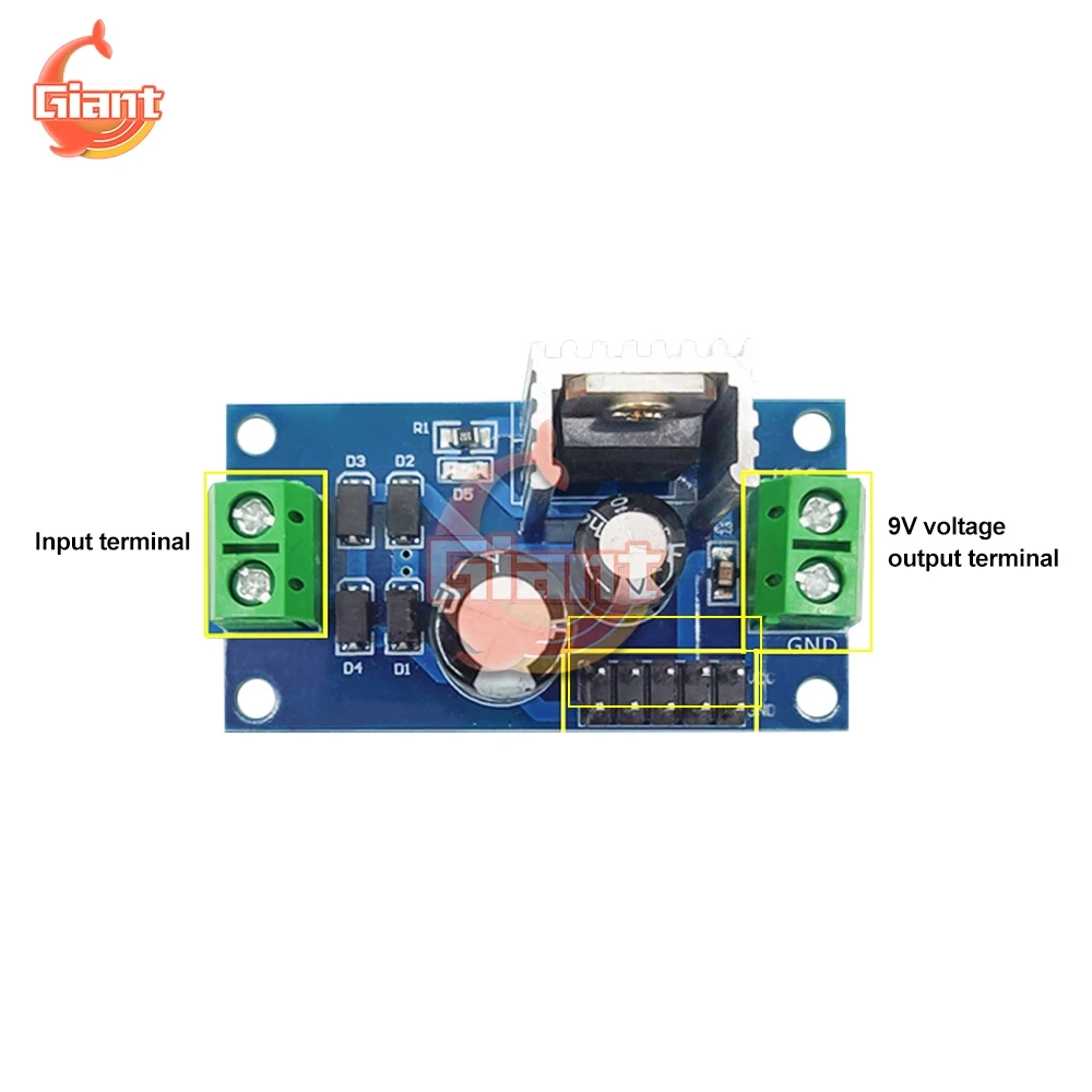 LM7805 LM7806 LM7809 LM7812 DC/AC 5V 6V 9V 12V Tre Terminali Regolatore di Tensione Modulo di Alimentazione Stabilizzatore Scheda Modulo 24V