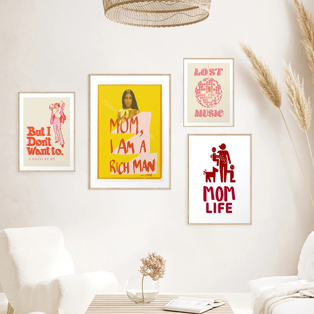 Abstract Feminist Color Letter Art Wall Poster Print Woman Quote Canvas Famliy Painting Picture Feminism Living Room Home Decor