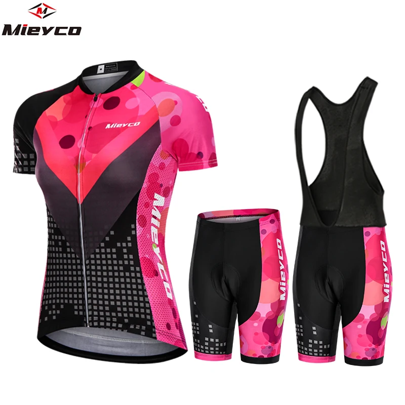 Mieyco-Women's Cycling Cyclist Shorts, Women's Top Suits with Bicycles, Women's Clothing, Bodysuit, Jersey Pants, Spring, Summer