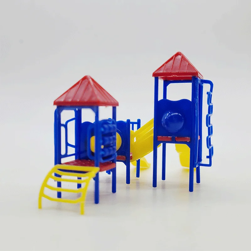 1:87 Ho Children's Slide Model for Kindergarten Park Playground Park with Slides Set Model Sand Architectural Building Layout