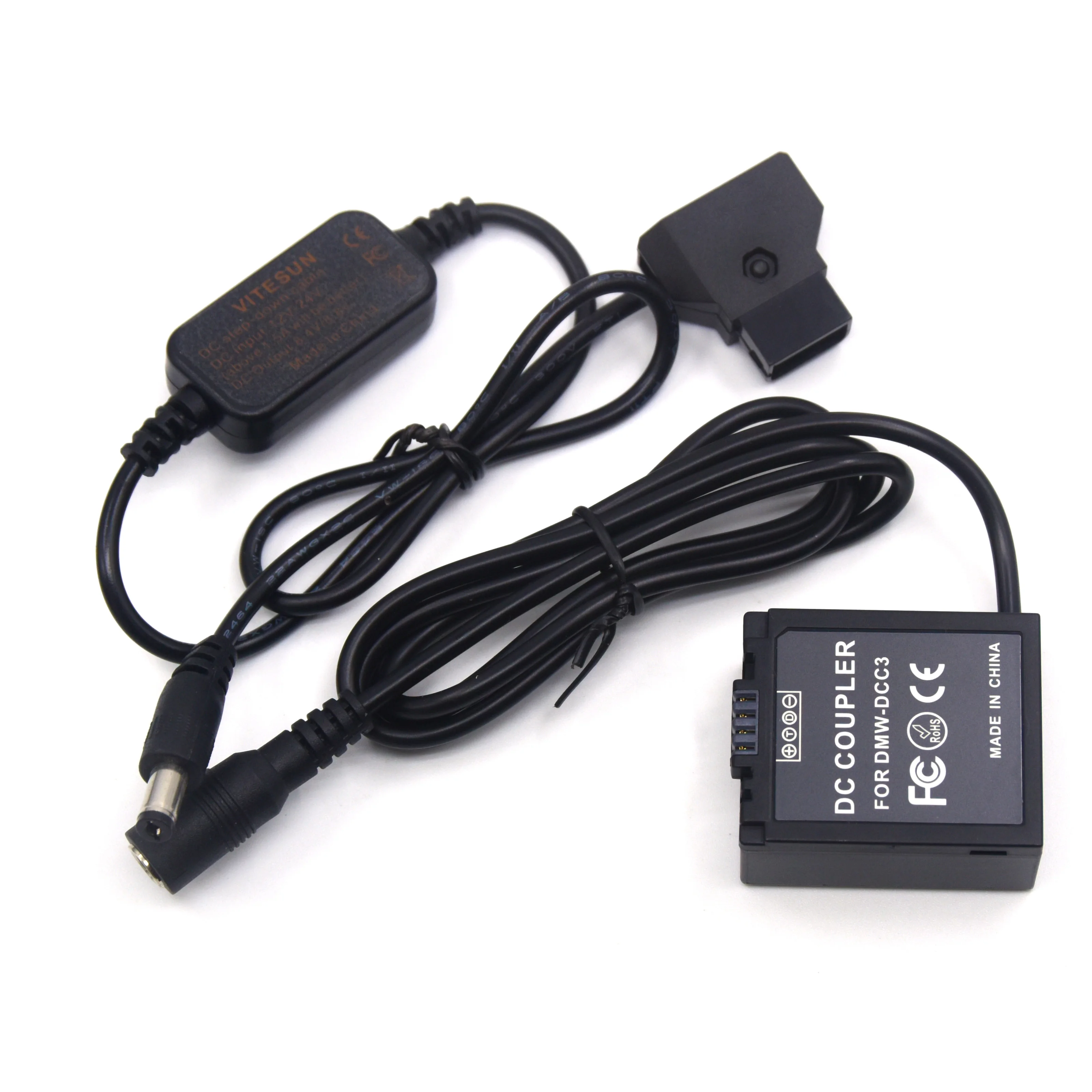 D-tap step-down kabel zasilający + DMW-BLB13 DMWBLB13 Dummy Battery DCC3 DC łącznik do Panasonic G1 GH1 GF1 G2 G10