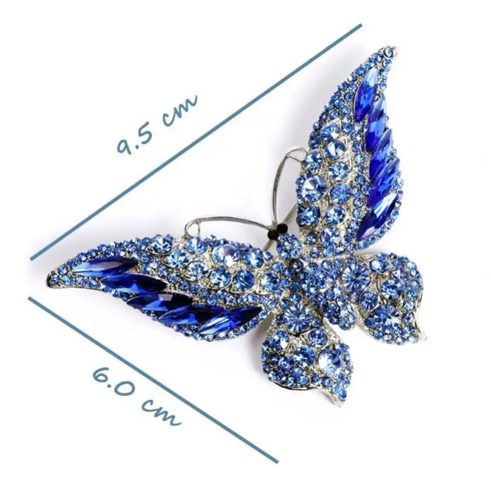 Dream Butterfly brooch badge retro three-dimensional crystal coat clothing accessories corsage fashion new pin jewelry gift