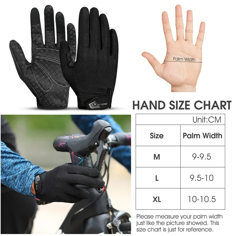 WEST BIKING guanti da bicicletta traspiranti mezze dita guanti da ciclismo antiscivolo uomo donna sport Shock Pad guanti da bici da strada MTB