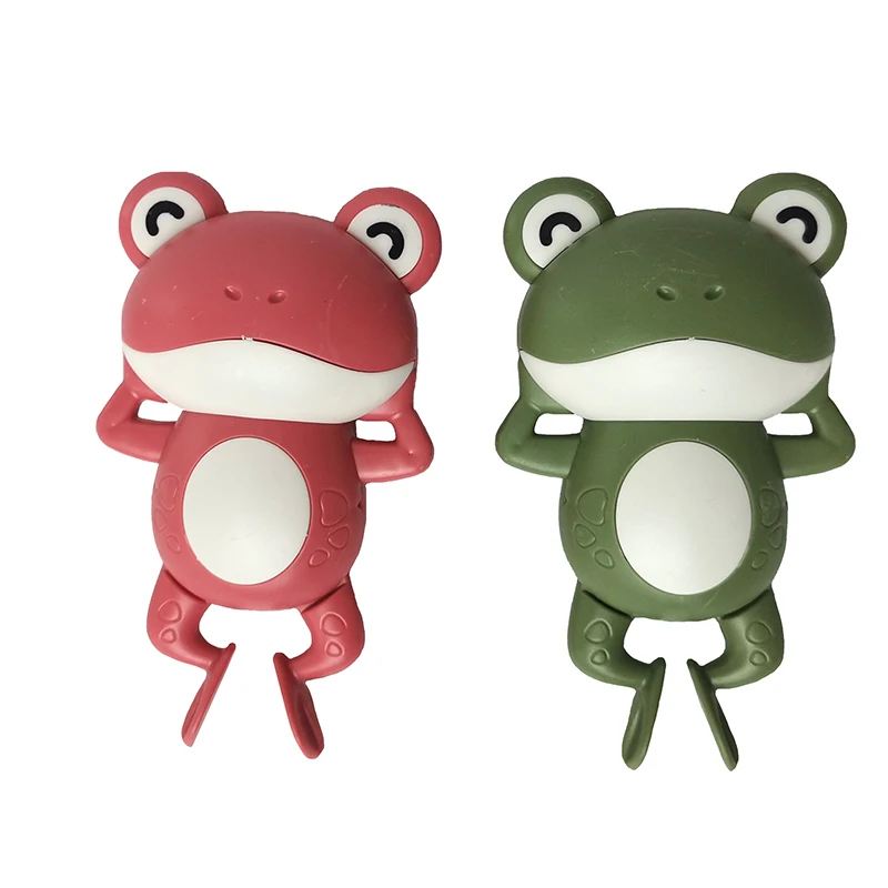 

Baby Bathtub Bath Toy Swimming Frog Figure Model Wind Up Funny Clockwork Dabbing Cartoon Frog Kids Water Toy