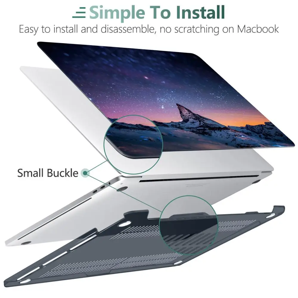 Imagem -04 - Impressão de Cristal Claro Case Duro Para2023 2023 Novo Macbook Pro Retina 13 15 A2338 A2289 A1706 A1989 Barra Toque Capa ar 13.3 Polegada