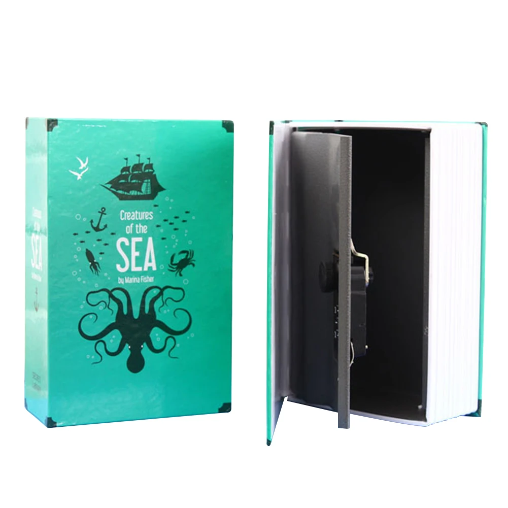 Password Box Safe Simulation Book Mini Home Password Code Book Safe Saving Pot Storage Box Book Password Box Craft #CW