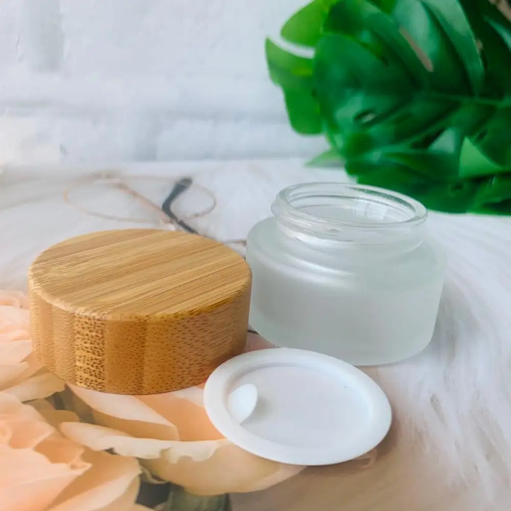 High Quality 5/15/30/50/100g Skincare Cream Jar Cosmetic Containers Empty Acrylic Jar Bamboo Cosmetic Packaging In Stock