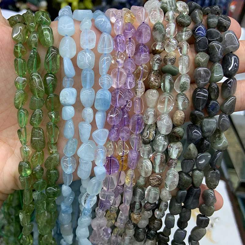 Natural Labradorite Quartz Ametrines peridot Beads 15'' Irregular DIY Loose Stone Beads For Jewelry Making Women Beads Bracelet