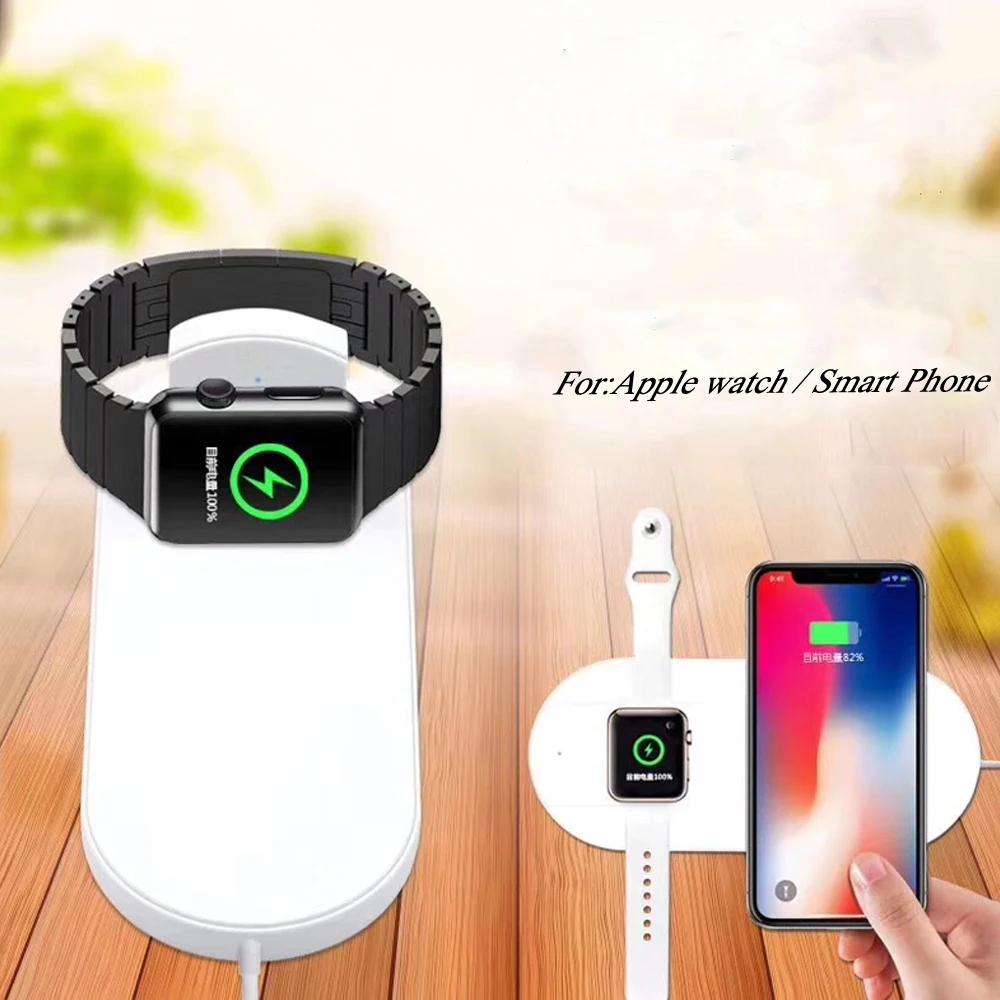 Mào Phụ Kiện Đồng Hồ Cho Dây Đồng Hồ Iwatch 4/3/2 1 Tề Không Dây Iphone X 8 Plus Samsung 10W Nhanh Ga