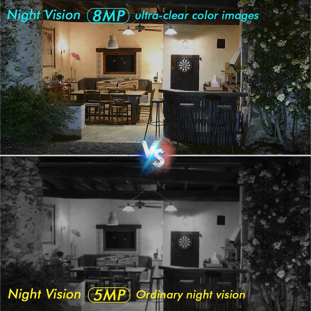 4K IP Camera Poe Cctv Set Video Surveillance Kit Camera Outdoor Home Security Camera System Home Outdoor