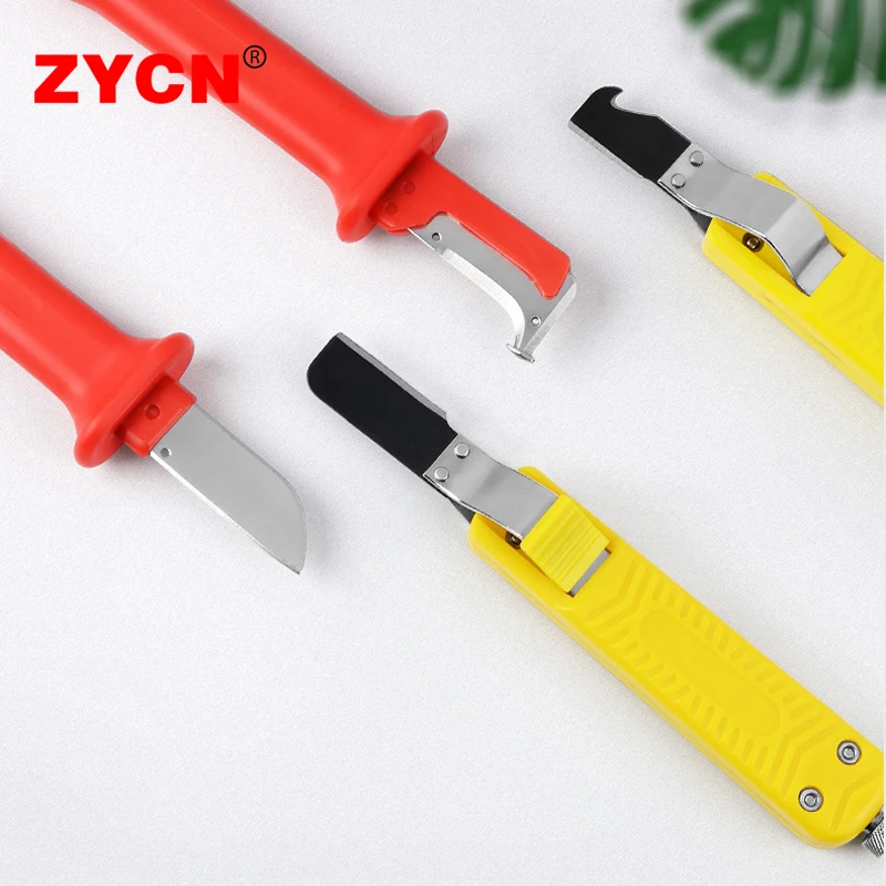 Cable Knife Electrical Wire Stripper Adjustable Rubber Stripping PVC Round 4-50mm Fastness Insulation Combined Handle Tool LY25