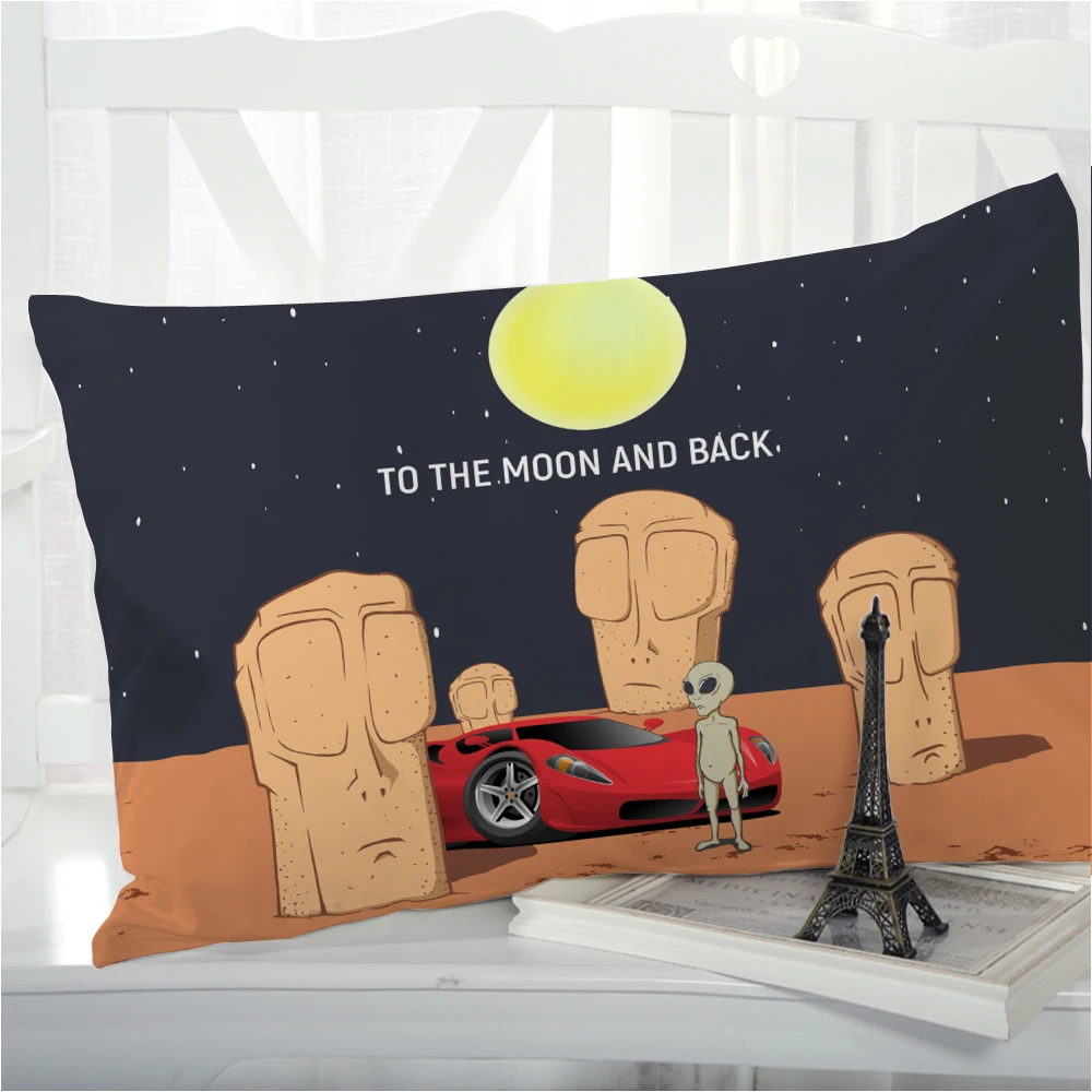 1pc Cartoon Children's Pillow cover Pillow case Bedding Pillowcase Pillowcovers decorative 3D for kids baby Space starlight