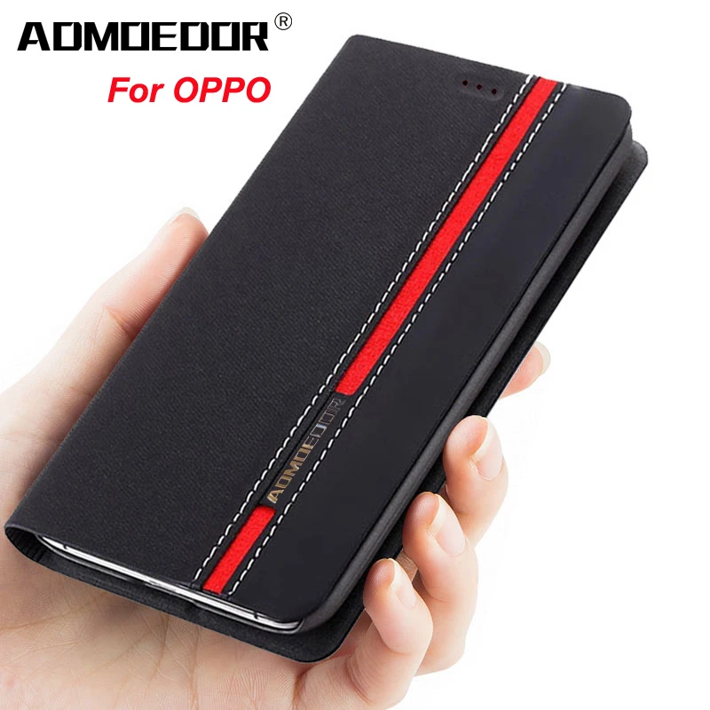 For Oppo Reno 2 Z 3 4 5 Pro 10x Leather Flip Cover Case for Find X3 X2 Neo X2 Lite A93 A53 A91 A72 A52 A31 A15 A12 Back Cases