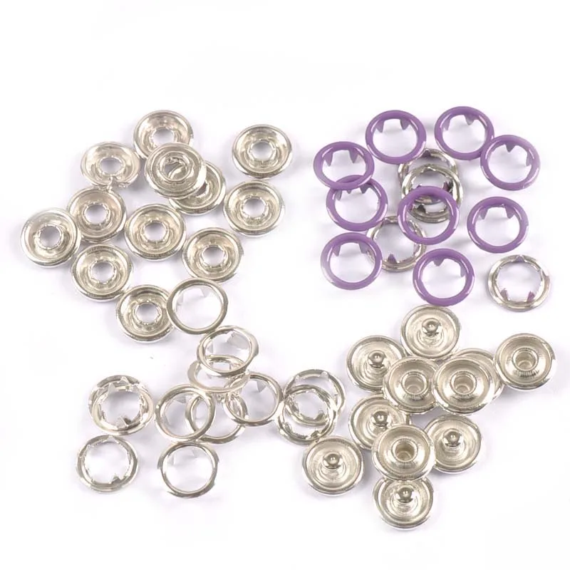 9.5mm 18 kolor metalowy ćwiek zatrzaski na ubrania Baby Romper klamra Snap nity do zapięć na zatrzaski Poppers 20 zestawów (4 szt. 1 zestaw) c2230