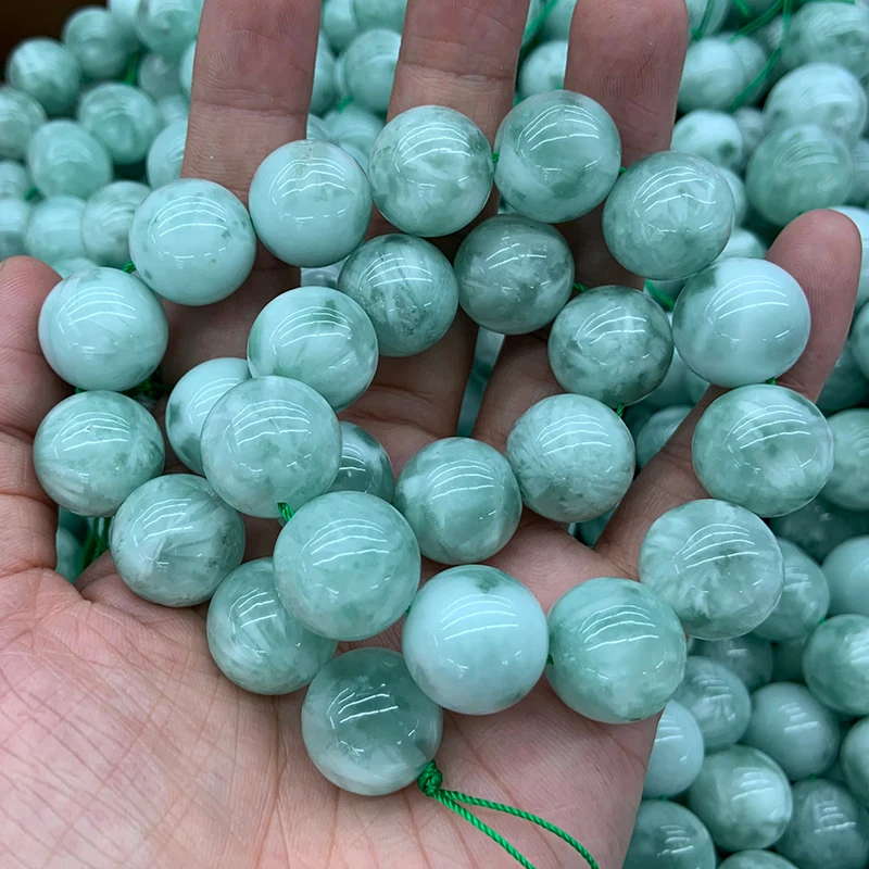 4-16mm Natural Angelite Stone Beads 38cm Round DIY Loose Chinese larimar Beads For Jewelry Making Beads Women Bracelet Necklace