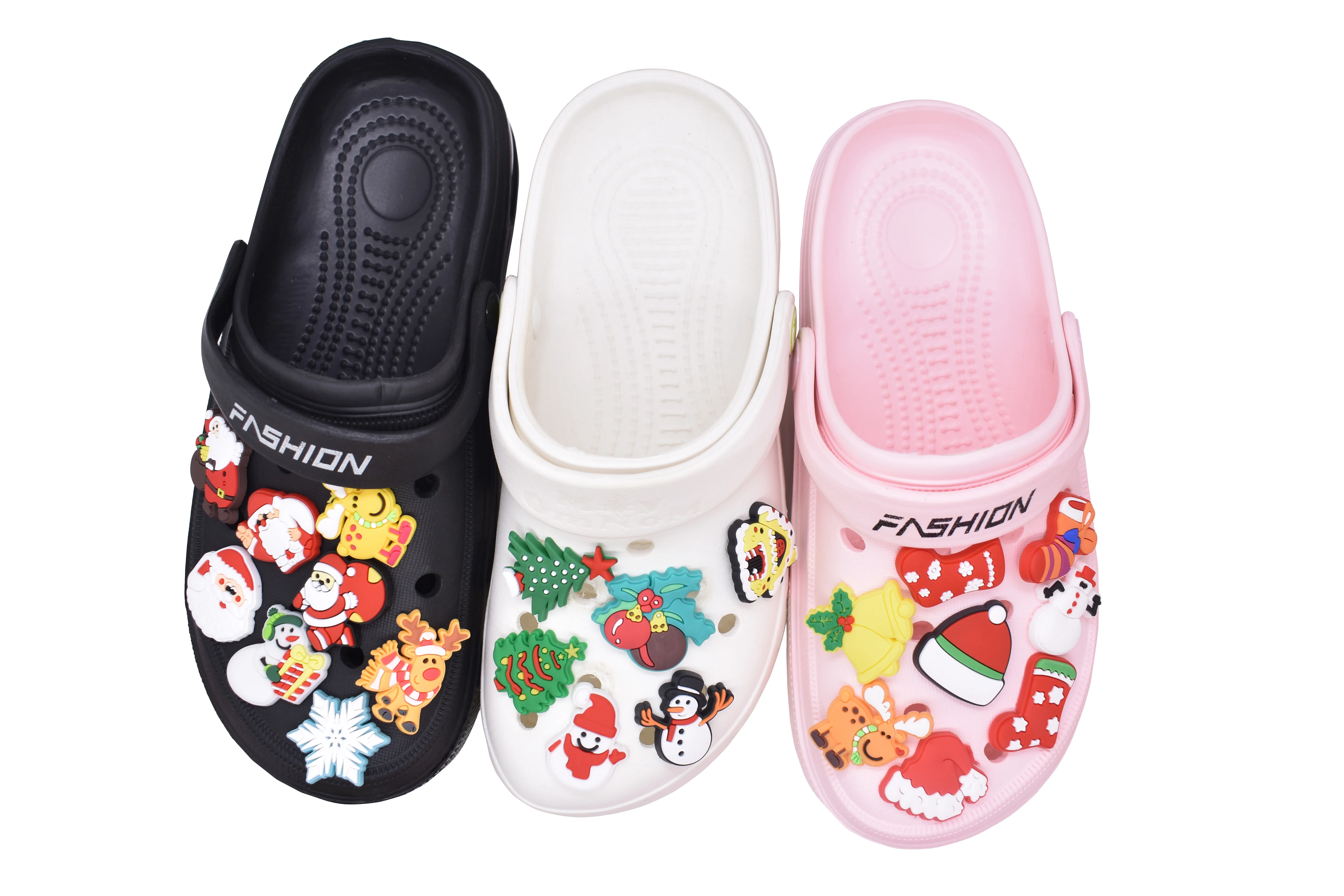 50Pcs Mixed Random Repeated Hole Clogs Beach Sandal Ornaments X'mas Festival Christmas New Year Gift For Children