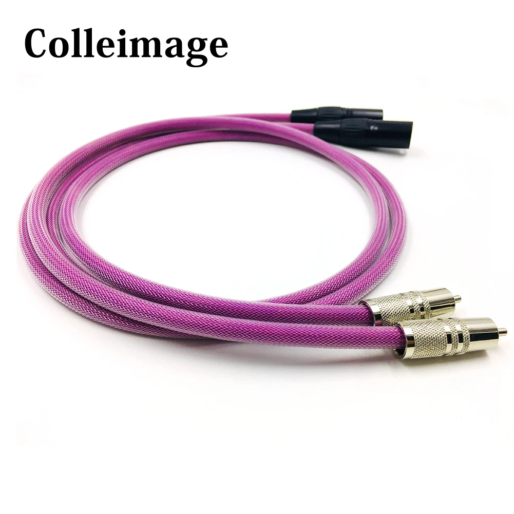 Colleimage HiFi  2 RCA to 20XLR Male Cable  XLR Balanced Cable 3 Pin 2 XLR Male to 2RCA Audio Cable