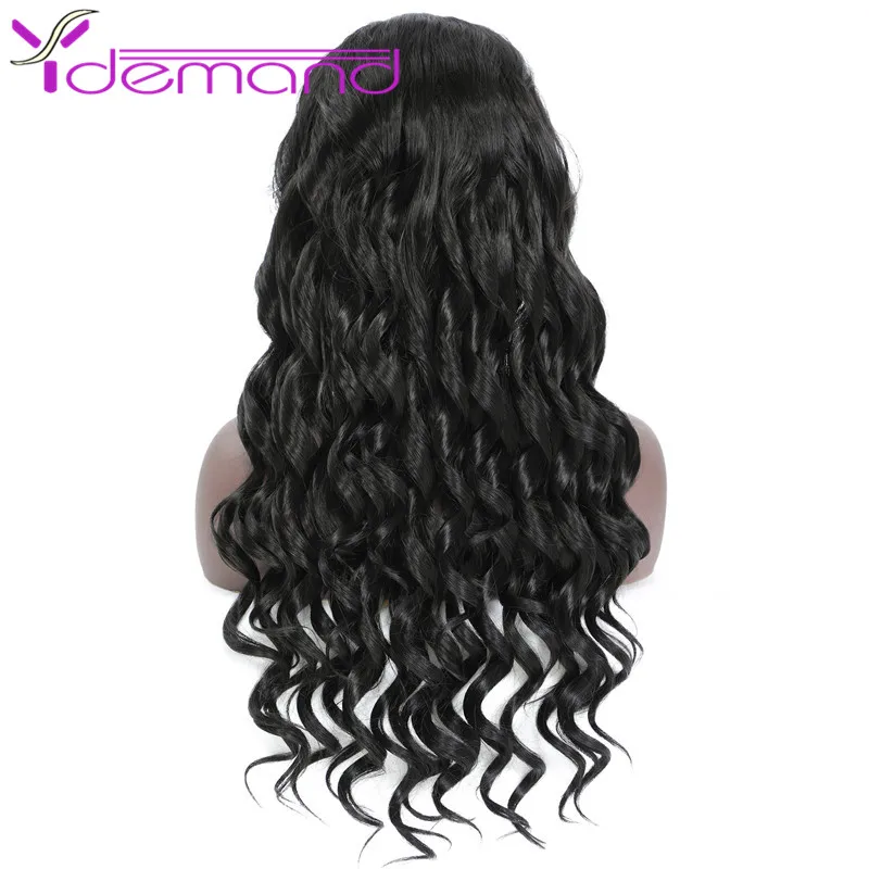 Y Demand Women's Headband Wig Body Wave Natural Black Blonde Wigs with Headband Fake Hair Synthetic Wigs for Black Women