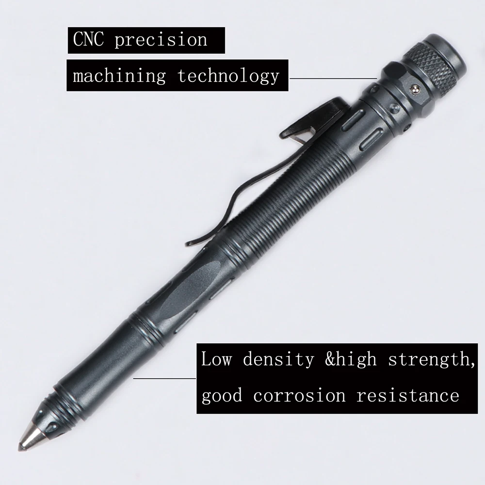 EDC Tool LED StrobeRechargeable Tactical Pen Multi-Function Self-Defense Pen Anti-Wolf Survival Tool Magnetic Control Switch