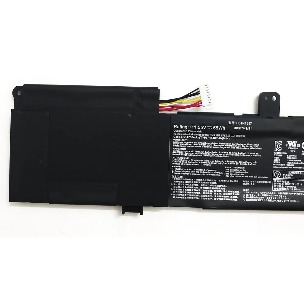 NEW C31N1517 Laptop Battery For Asus VivoBook Flip TP301UJ TP301UA-DW009R DW009T DW235T Q304UJ Q304UAK Q304UA 11.55V 55WH