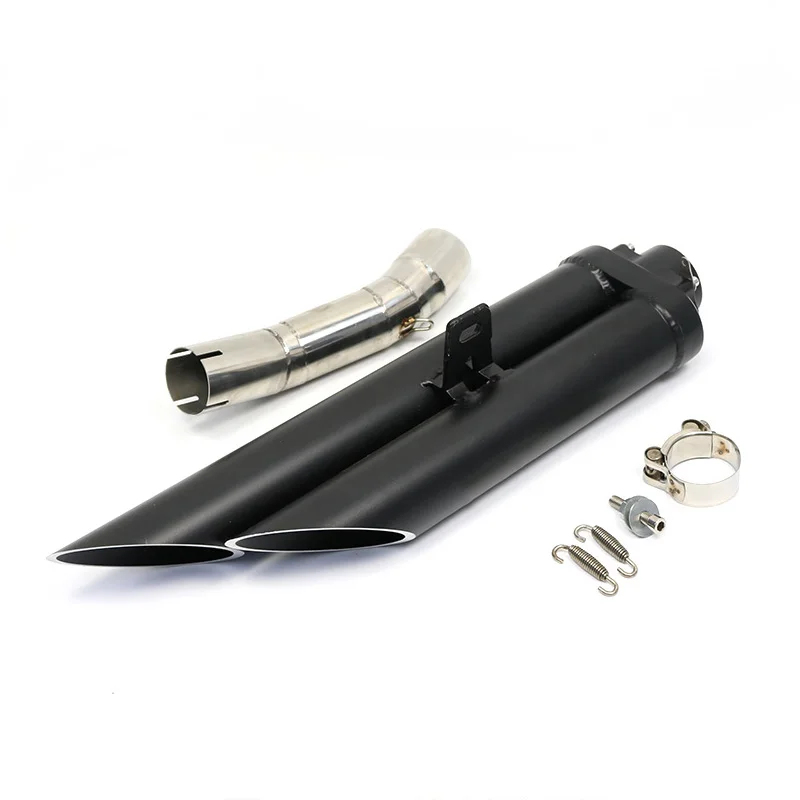 For YAMAHA YZF R1 motorcycle dual outlet exhaust system on both sides of the stainless steel exhaust pipe with link pipe