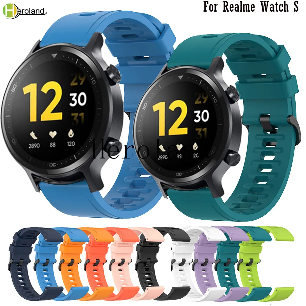 Realme Watch S용 소프트 실리콘 시계 스트랩, 스마트 밴드 팔찌, 화웨이 아너 매직 워치 2 용 벨트 액세서리, 46mm