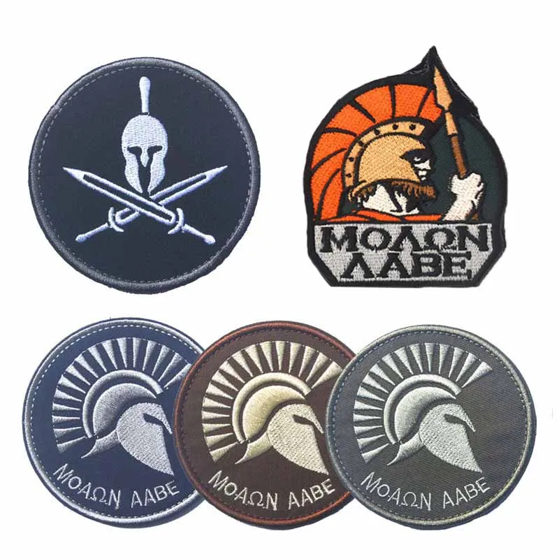 SPARTAN CROSSED SWORD SWAT PATCH BIKER GREEK Sparta SOCCENT ARMY TACTICAL