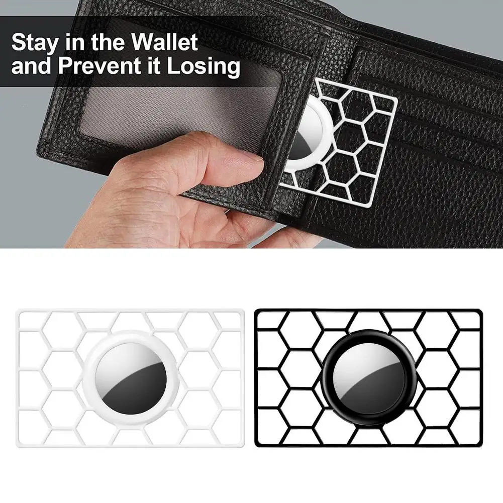 Wallet Case For Apple AirTag Credit Card-Sized Holder For Wallet Suitable For Apple Airtags Locator Silicone Protective Cover