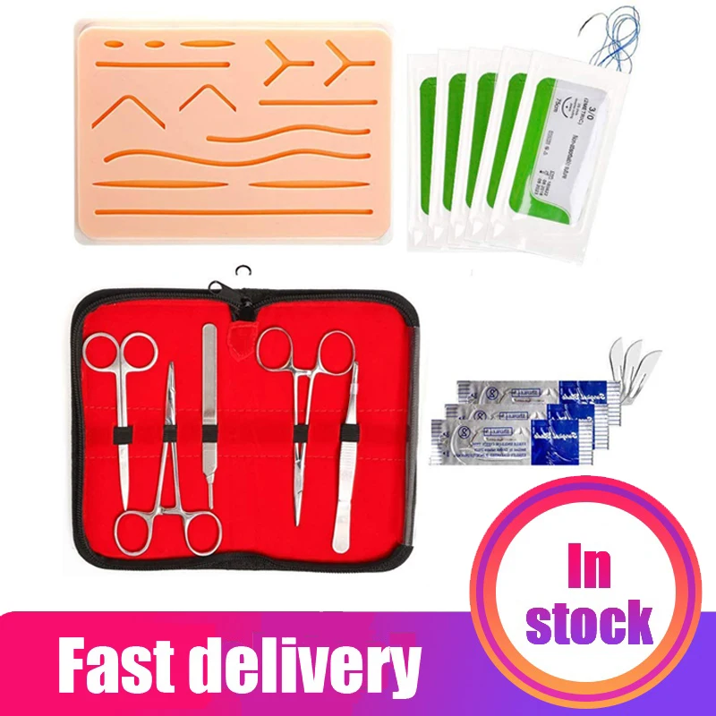 Surgical Suture Training Kit, Skin Operation, Practice Model, Training Pad, Scissors Tool, Teaching Equipment