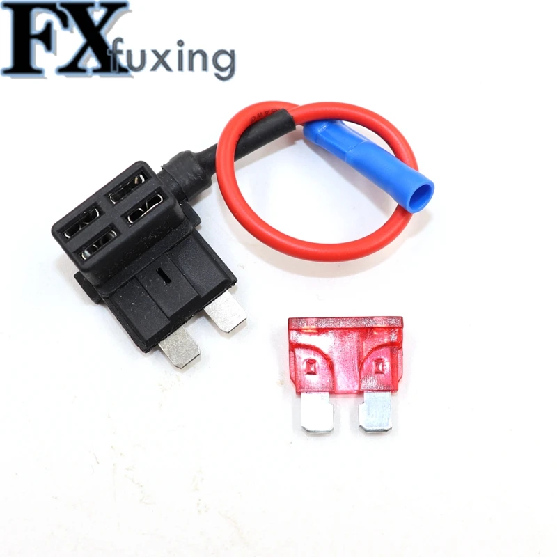 2Set 12V MINI SMALL MEDIUM M2 Size Car Fuse Holder Add-a-circuit TAP Adapter with 5A 10A 15A 20A 25A Micro Mini  ATM Blade Fuse