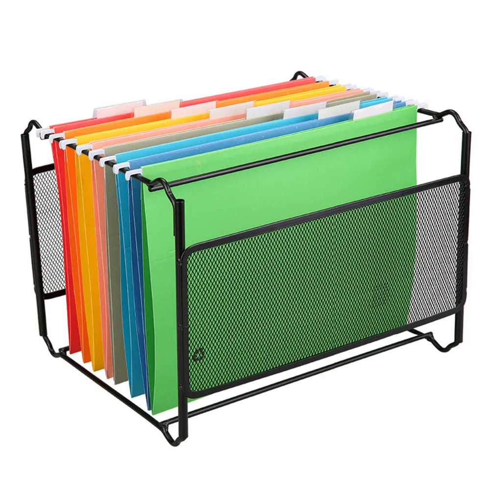 10PCS A4 Size Expanding Hanging File Folders with Tab for Hotels Libraries Offices Study Rooms Mix Color