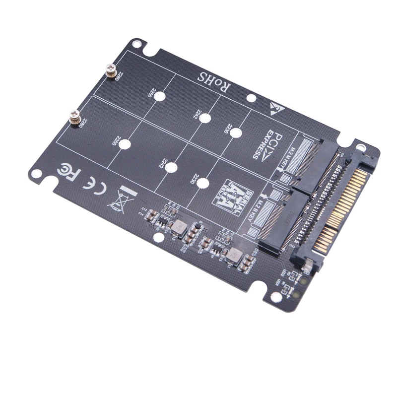 Adaptateur SSD M.2 SSD vers U.2 Adaptateur M2 SATA NVMe Clé B/M NGFF SSD vers PCI-e U2 Adaptateur de conversion SFF-8639 PCIe M2 pour ordinateur PC