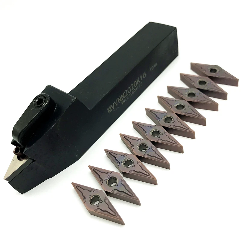 MVVNN1616K16 MVVNN2020K16 MVVNN2525M16 External Lathe Tool Holder Applicable To Carbide Insert VNMG CNC Lathe Cutting Tool