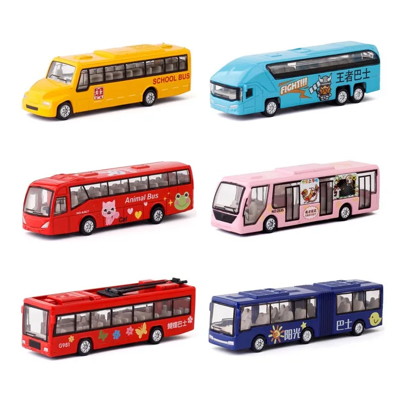 Hot 1:64 alloy pull back set bus model,original packaging gift box toy,high simulation bus school bus,free shipping