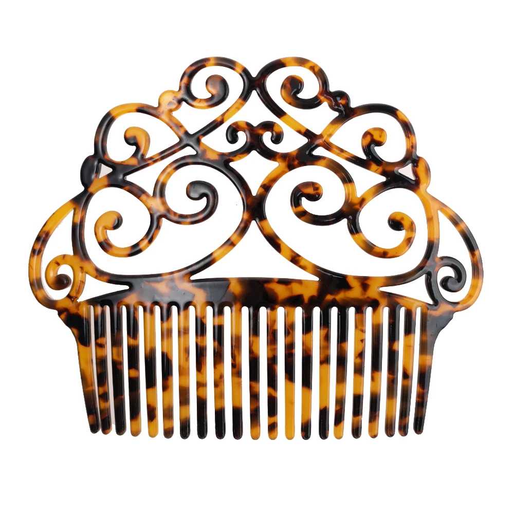Vintage Hair Combs Colorful Acetate Hair Accessories Faux Tortoise shell Women Hair clips Flamenco dancers Headdresses jewelry