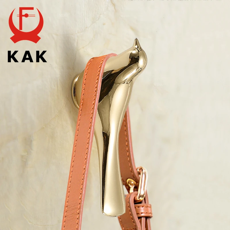 KAK Fashion Decoration Wall Hooks Gold Cabinet Knobs and Handles Dresser Knobs Pulls Hat Bag Hanging Hook Wall Cabinet Hardware