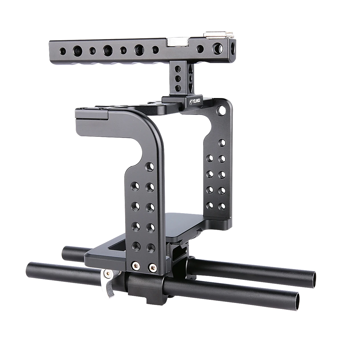 

Yelangu Camera Cage and Camera Stabilizer Cameras Cage Kits Camera Rabbit Cage with Hand Grips for Panasonic GH5 Camera