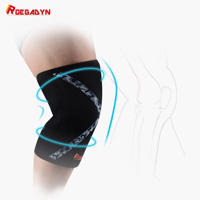 ROEGADYN 7Mm Cross Stiff Neoprene Knee Pads Professional Quality Knee Brace Support Sleeves For Sport Compression Knee Sleeves