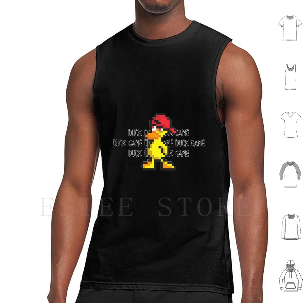 Duck Game ( Caps ) Tank Tops Vest Sleeveless Duckgame Video Games Duck Switch