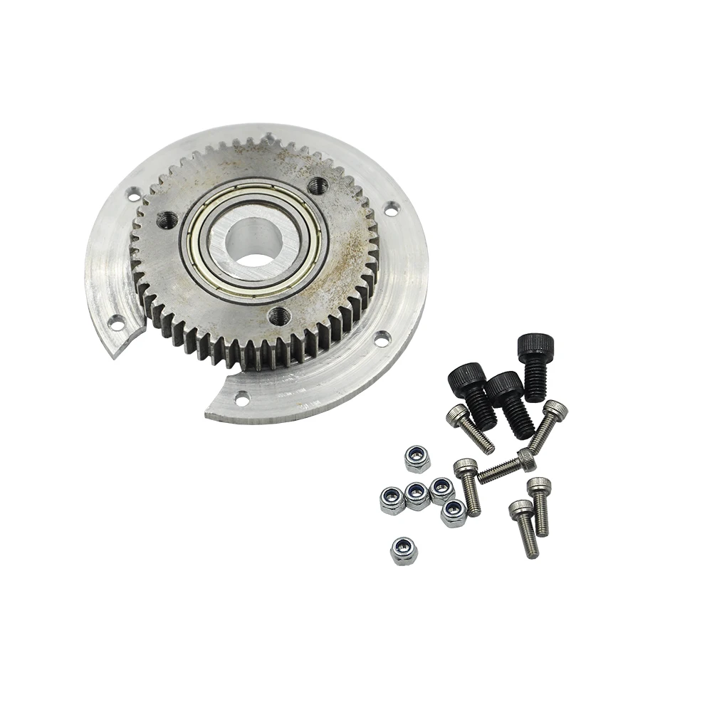 DIY Upgrade Rotary Gear Plate With Pinion For HUINA 1592  1550 RC Crawler Car 15CH 1/14 RC Metal Excavator Metal Rotary Plate